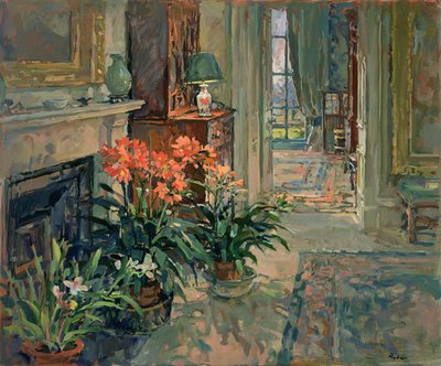 Clivia und Orchidee von Susan Ryder